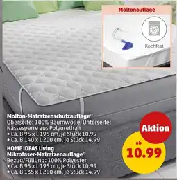 PENNY Molton-Matratzenschutzauflage* HOME IDEAS Living Mikrofaser-Matratzenauflage* Angebot