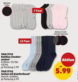 PENNY TRUE STYLE Bambus-Sneakersocken Angebot