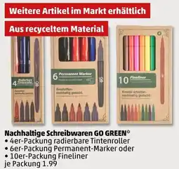 PENNY Nachhaltige Schreibwaren GO GREEN Angebot