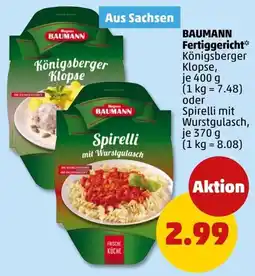 PENNY BAUMANN Spirelli mit Wurstgulasch Angebot