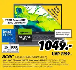 MEDIMAX acer Aspire 17 (A17-51GM-70LZ) Angebot