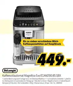 MEDIMAX DeLonghi Kaffeevollautomat Magnifica Evo ECAM290.85.SBX Angebot