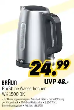MEDIMAX BRAUN PurShine Wasserkocher Angebot