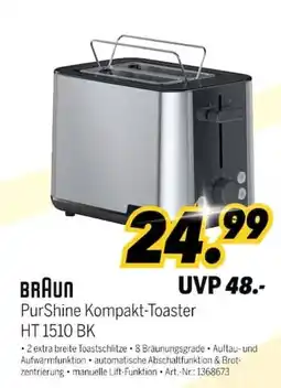 MEDIMAX BRAUN PurShine Kompakt-Toaster HT 1510 BK Angebot
