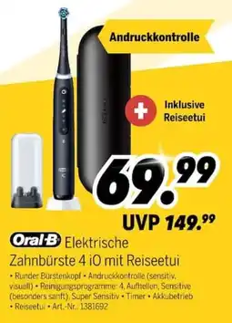 MEDIMAX Oral-B Elektrische Zahnbürste 4 iO mit Reiseetui Angebot