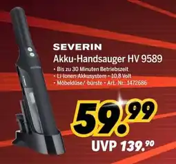 MEDIMAX SEVERIN Akku-Handsauger HV 9589 Angebot