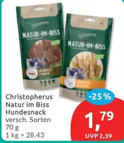Budni Christopherus Natur im Biss Hundesnack Angebot