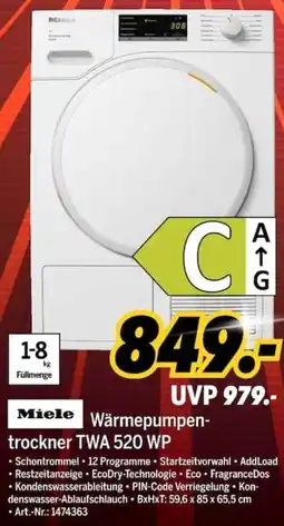 MEDIMAX Miele Wärmepumpentrockner TWA 520 WP Angebot