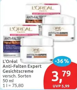 Budni L'Oréal Anti-Falten Expert Gesichtscreme Angebot