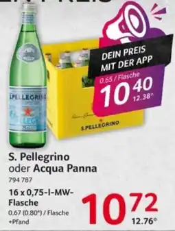 Selgros S. Pellegrino oder Acqua Panna Angebot