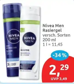 Budni Nivea Men Rasiergel Angebot