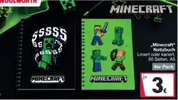 Woolworth Minecraft Notizbuch Angebot