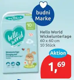 Budni Hello World Wickelunterlage Angebot