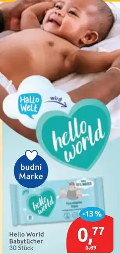 Budni Hello World Babytücher Angebot