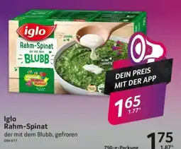 Selgros Iglo Rahm-Spinat Angebot
