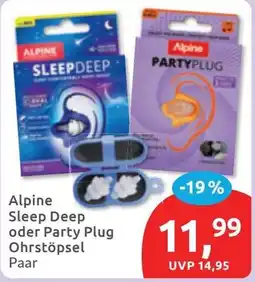 Budni Alpine Sleep Deep oder Party Plug Ohrstöpsel Paar Angebot