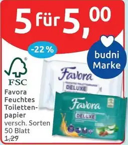 Budni Favora Feuchtes Toilettenpapier Angebot