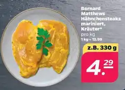 Netto Bernard Matthews Hähnchensteaks mariniert, Kräuter* Angebot