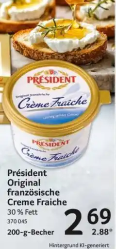 Selgros Präsident Original französische Creme Fraiche Angebot