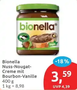 Budni Bionella Nuss-Nougat-Creme mit Bourbon-Vanille Angebot