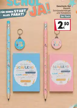 Woolworth Geschenk-Set Bleistift, Schlüsselanhänger und Notizblock Angebot