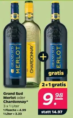 Netto Grand Sud Merlot oder Chardonnay Angebot