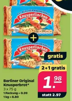 Netto Berliner Original Knusperbrot Angebot