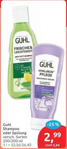 Budni Guhl Shampoo oder Spülung Angebot