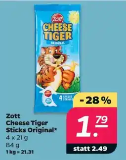 Netto Zott Cheese Tiger Sticks Original Angebot