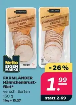 Netto FARMLÄNDER Hähnchenbrustfilet Classic Angebot
