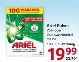Selgros Ariel Pulver Voll- oder Colorwaschmittel Angebot