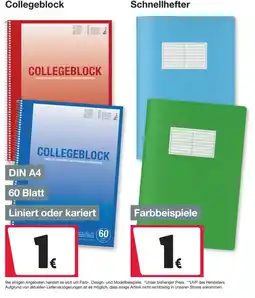 Woolworth Collegeblock Angebot