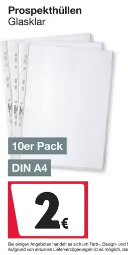 Woolworth Prospekthüllen Glasklar Angebot