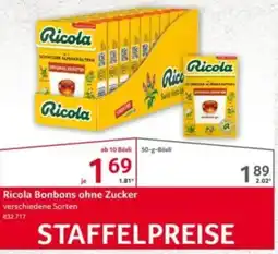 Selgros Ricola Bonbons ohne Zucker Angebot