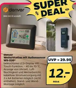 Netto denver Wetterstation mit Außensensor WS-520* Angebot