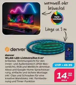 Netto denver WLAN-LED-Lichtstreifen 5 m Angebot