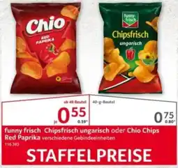 Selgros funny frisch Chipsfrisch ungarisch oder Chio Chips Red Paprika Angebot