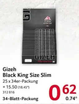 Selgros Gizeh Black King Size Slim Angebot