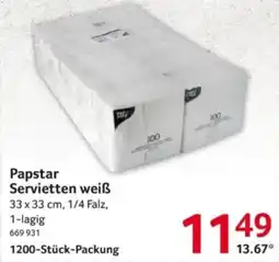 Selgros Papstar Servietten weiß Angebot