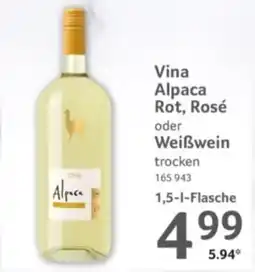 Selgros Vina Alpaca Rot, Rosé oder Weißwein Angebot