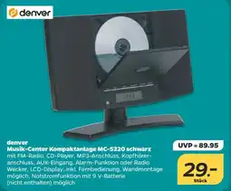 Netto denver Musik-Center Kompaktanlage MC-5220 schwarz Angebot