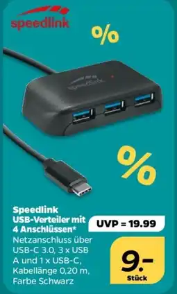 Netto Speedlink USB-Verteiler mit 4 Anschlüssen Angebot