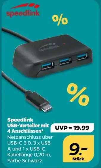 Netto Speedlink USB-Verteiler mit 4 Anschlüssen Angebot