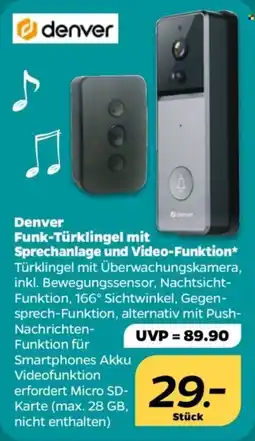 Netto Denver Funk-Türklingel mit Sprechanlage und Video-Funktion Angebot