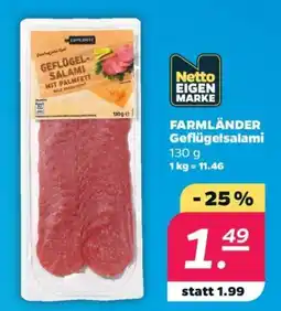 Netto FARMLÄNDER Geflügelsalami Angebot