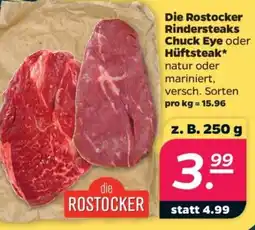 Netto Rindersteaks Chuck Eye oder Hüftsteak* Angebot