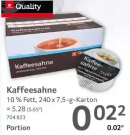 Selgros Kaffeesahne Angebot