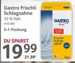 Selgros Gastro frischli Schlagsahne Angebot