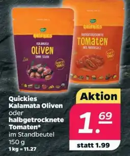Netto Quickies Kalamata Oliven oder halbgetrocknete Tomaten Angebot
