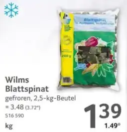 Selgros Wilms Blattspinat Angebot